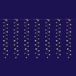 Micro LED-es cluster fényfüggöny, 300 LED, melegfehér, IP44, távirányító