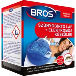 Bros Szúnyogirtó elektromos készülék + 10db lapka