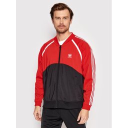 adidas Pulóver Sst Blocked HC2076 Piros Regular Fit