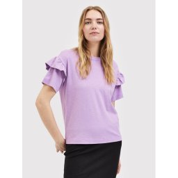 Selected Femme Póló Rylie 16079837 Lila Regular Fit