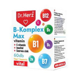 Dr. Herz B-Komplex MAX + inozitol + C-vitamin + szerves cink 60x