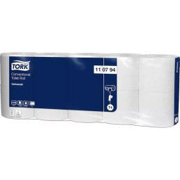 TORK Toalettpapír, T4 rendszer, 2 rétegű, 12,5 cm átmérő, Universal, TORK, fehér