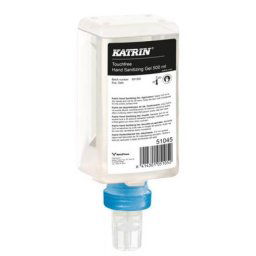Kézfertőtlenítő gél, alkoholos, 500 ml, szenzoros adagolóba, KATRIN, \Touchfree\
