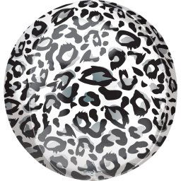 Leopárd mintás Safari gömb fólia lufi 40 cm