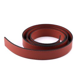 Ekobőr táskafül, pánt, varrott, 25mm, 1.2m, 880110, konyak barna