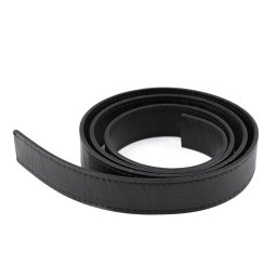 Ekobőr táskafül, pánt, varrott, 25mm, 1.2m, 880110, fekete