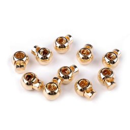 Rugós, zsinór szabályozó, zsinórvég, 14x18mm, 10db, 880142, arany