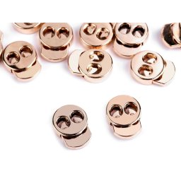 Rugós, zsinór szabályozó, zsinórvég, malacorr, 15x18mm, 10db, 880143, arany