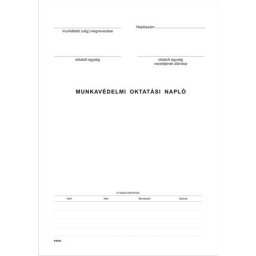 VICTORIA PAPER Nyomtatvány, munkavédelmi oktatási napló, 40 oldal, A4, VICTORIA PAPER, 10 tömb/csomag