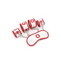 OHMAMA FETISH NURSE BONDAGE 3 PIECES SET.