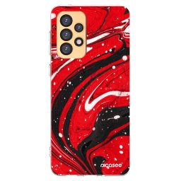 Átlátszó szilikon tok az alábbi mobiltelefonokra Samsung Galaxy A33 5G A336 - Red black
