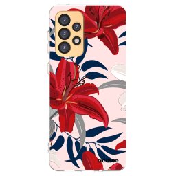 Átlátszó szilikon tok az alábbi mobiltelefonokra Samsung Galaxy A33 5G A336 - Red Lily