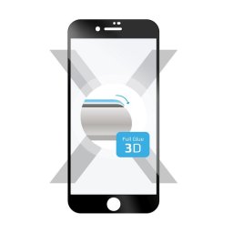 Okostelefon kijelzővédő fólia edzett üveg 3D fekete Apple iPhone 6/6S/7/8/SE 2020/2022 FIXED (FIXG3D-100-033BK)