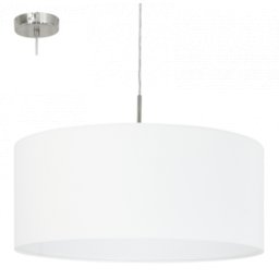 LED lámpa függeszték , mennyezeti , E27 , acél , fehér , matt nikkel , EGLO , PASTERI , 31575