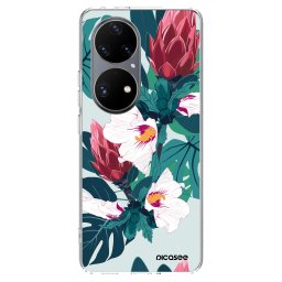 Átlátszó szilikon tok az alábbi mobiltelefonokra Huawei P50 - Rhododendron
