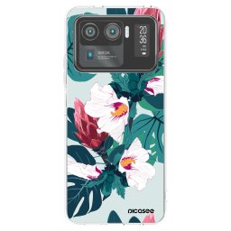 Átlátszó szilikon tok az alábbi mobiltelefonokra Xiaomi Mi 11 Ultra - Rhododendron