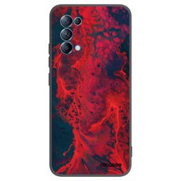 Fekete szilikon tok az alábbi mobiltelefonokra OPPO Reno 5 5G - Organic red