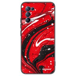 Fekete szilikon tok az alábbi mobiltelefonokra OPPO Reno 5 5G - Red black