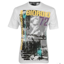 póló, fehér, nagy mintával