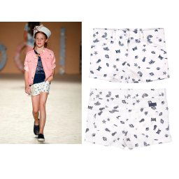 Tengeri csillagos kagyló mintás short