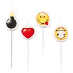 Emoji torta gyertya, 4 db-os gyertya szett