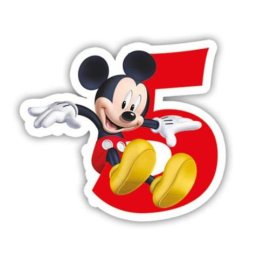 Disney Mickey tortagyertya, számgyertya 5 éves