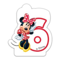 Disney Minnie tortagyertya, számgyertya 6 éves