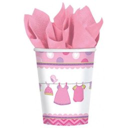 party pohár baby girl 8 db-os 266 ml