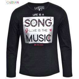 Póló Music fekete