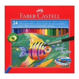 Színes ceruza Faber-Castell Aquarelle 24-es készlet+ecset