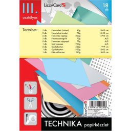 Technika papírkészlet - 3. osztályos - 18 db-os