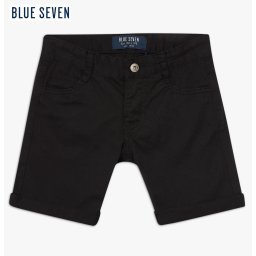 zsebes pamut short fekete