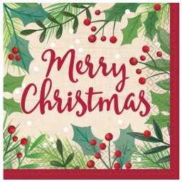 Merry Christmas szalvéta 16 db-os 33x33 cm