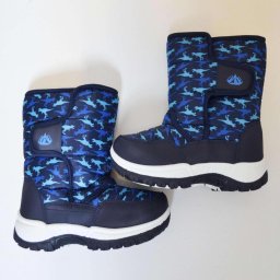 Kék dinós hótaposó csizma