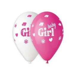 Baby girl léggömb lufi 5 db-os 33 cm