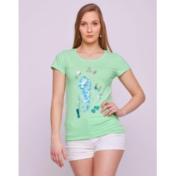 Női gyöngyös fliteres póló/felső Seahorse