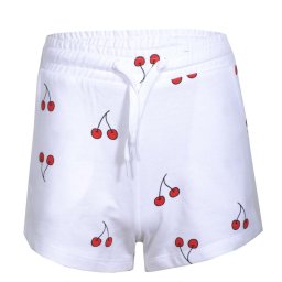 fehér pamut nyári short cseresznye mintás