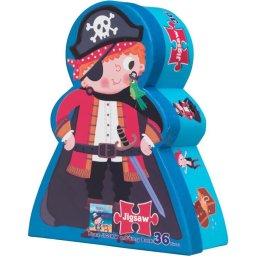 puzzle kalóz alakú 36 db-os füzettel