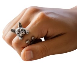 Francia bulldog gyűrű