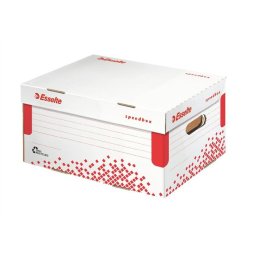 ESSELTE Archiválókonténer, S méret, újrahasznosított karton, ESSELTE "Speedbox", fehér
