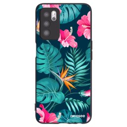 Fekete szilikon tok az alábbi mobiltelefonokra OPPO A16 - Pink Monstera
