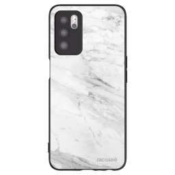 Fekete szilikon tok az alábbi mobiltelefonokra OPPO A16 - White marble