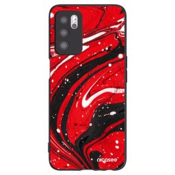 Fekete szilikon tok az alábbi mobiltelefonokra OPPO A16 - Red black