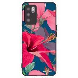 Fekete szilikon tok az alábbi mobiltelefonokra OPPO A16 - Hibiscus