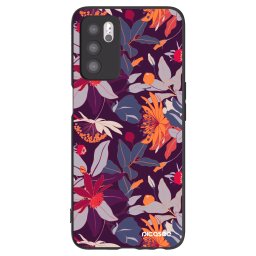 Fekete szilikon tok az alábbi mobiltelefonokra OPPO A16 - Purple Leaf