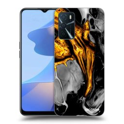Fekete szilikon tok az alábbi mobiltelefonokra OPPO A16s - Black Gold