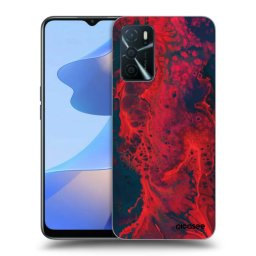 Fekete szilikon tok az alábbi mobiltelefonokra OPPO A16s - Organic red