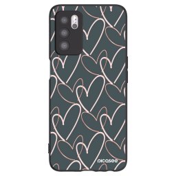 Fekete szilikon tok az alábbi mobiltelefonokra OPPO A16s - Lots of love
