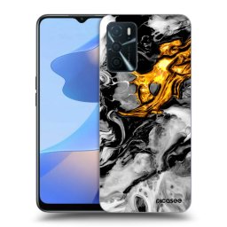 Fekete szilikon tok az alábbi mobiltelefonokra OPPO A16s - Black Gold 2