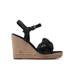 Tommy Hilfiger Espadrilles Th Waves High Wedge Sandal FW0FW06671 Fekete